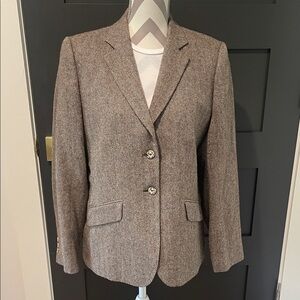 Vintage Magee 1866 Donegal Lambswool Blazer With Ceramic Stag Head Buttons